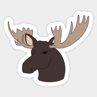 Moose Head Sticker